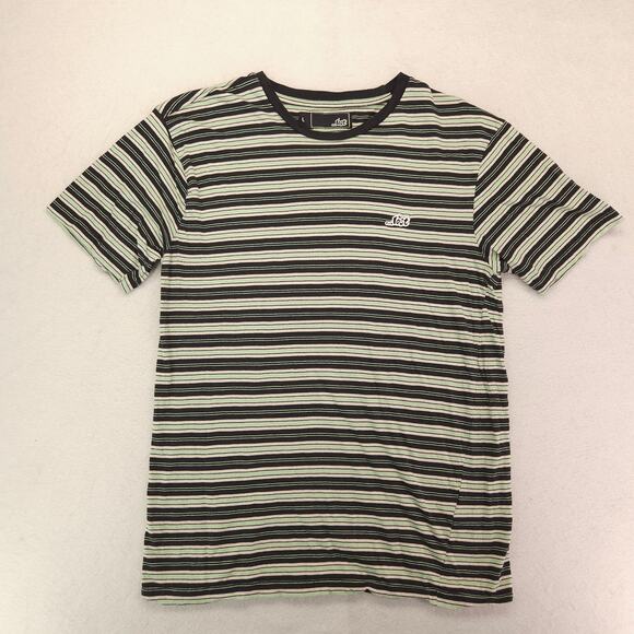 Obey Black and Green Striped Short Sleeve Tee - Picture 2 of 9